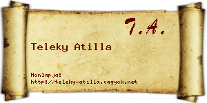 Teleky Atilla névjegykártya